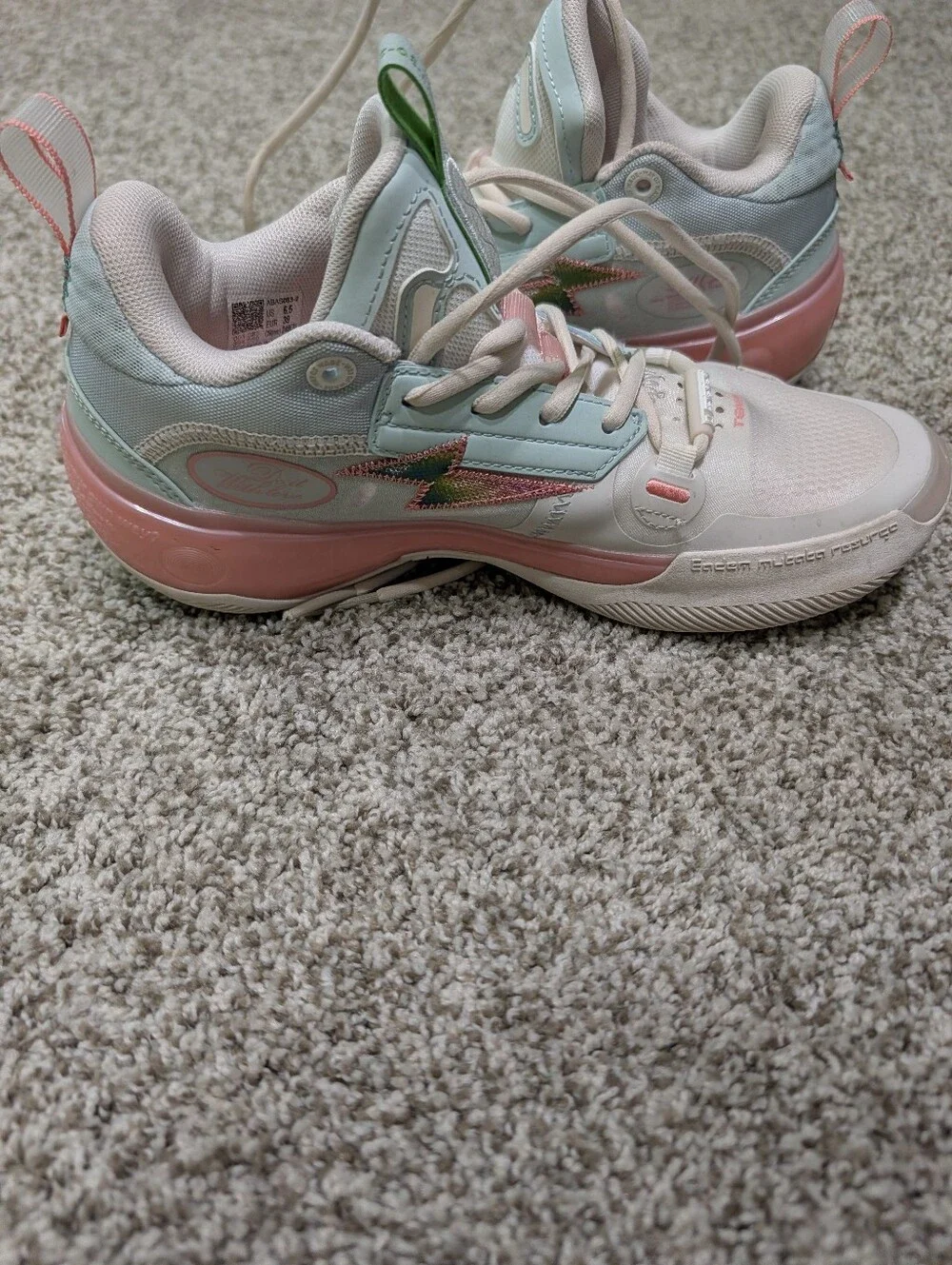 Men's Athletic Shoes - Pastel White Pink Blue